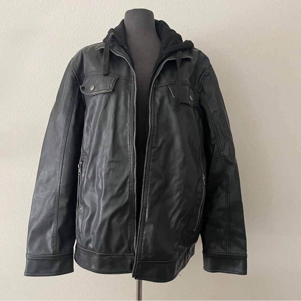 Men’s Sonoma Faux Leather Jacket, Double Lined, RN#102271